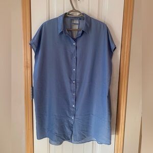 Zara Women's Mini Dress in Light Blue